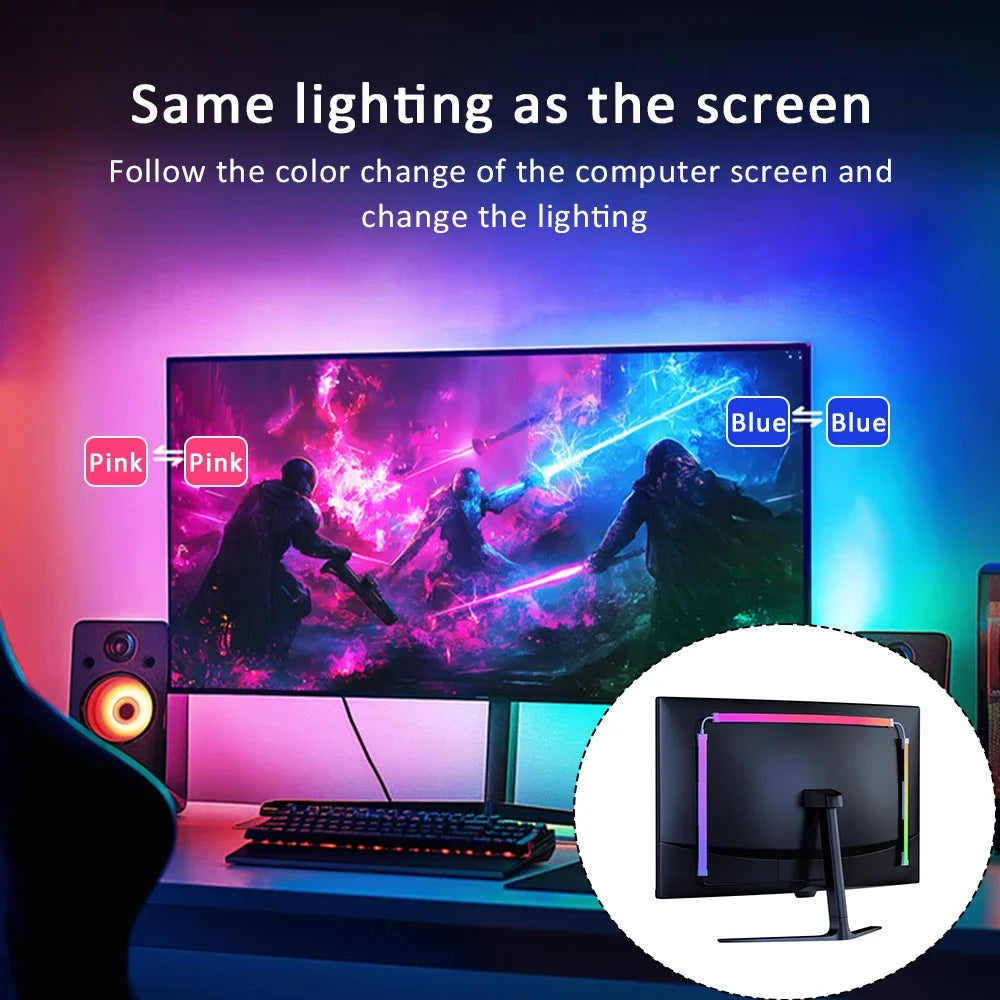 Barre lumineuse d'écran LED – sans reflet – RGB