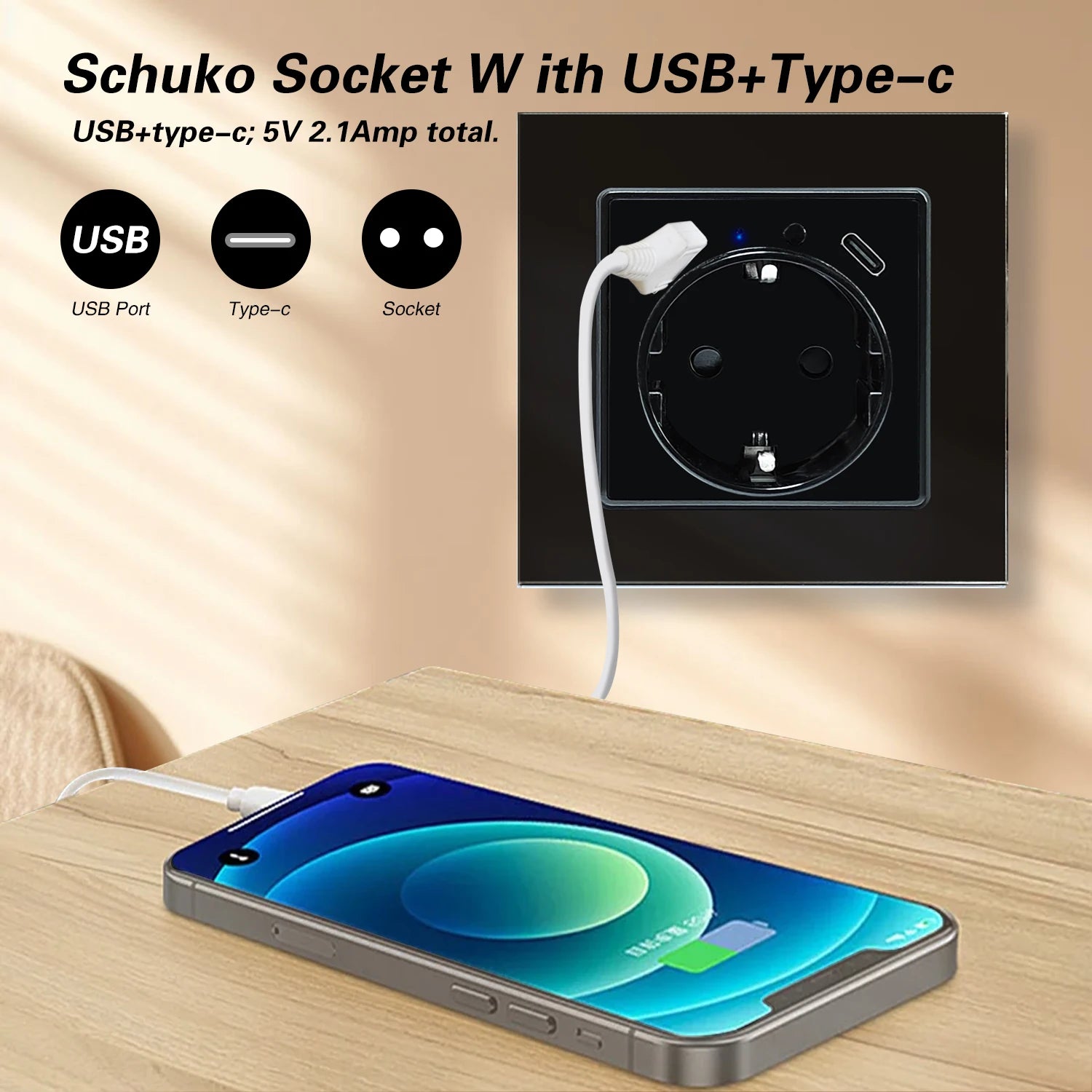 Prise connectée WiFi – suivi de consommation – USB-C