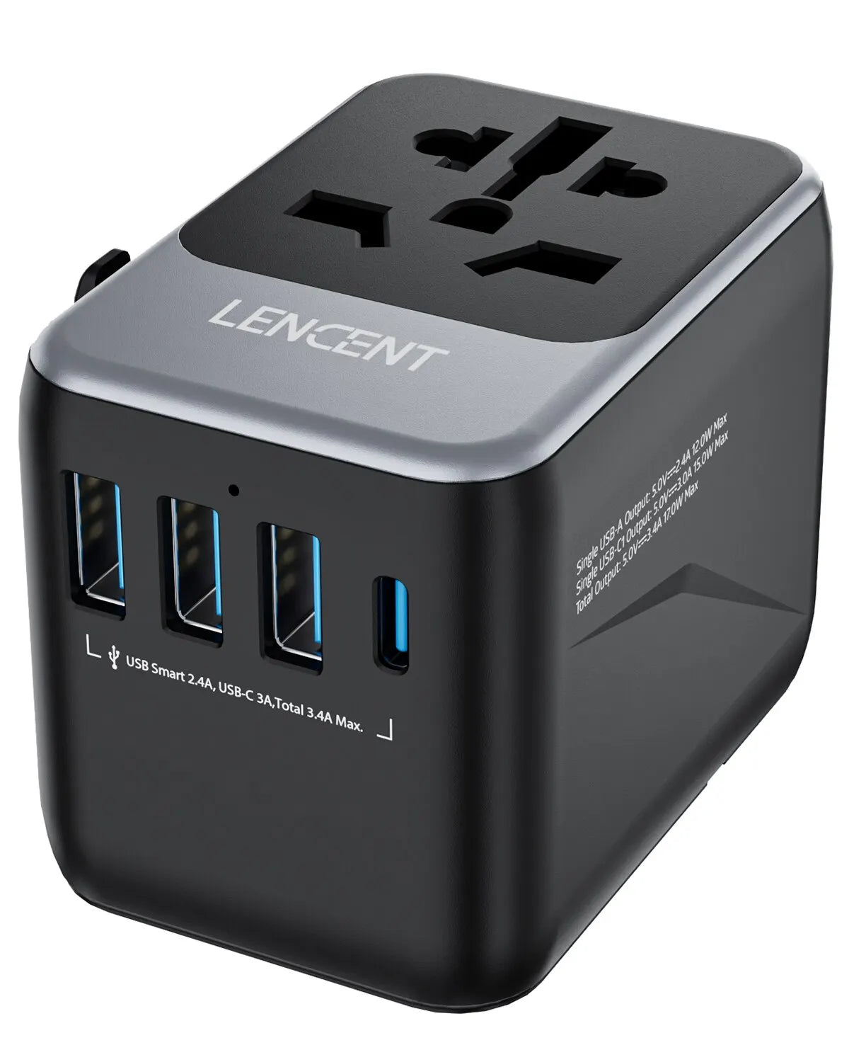 Adaptateur de prise universel de voyage – USB-C