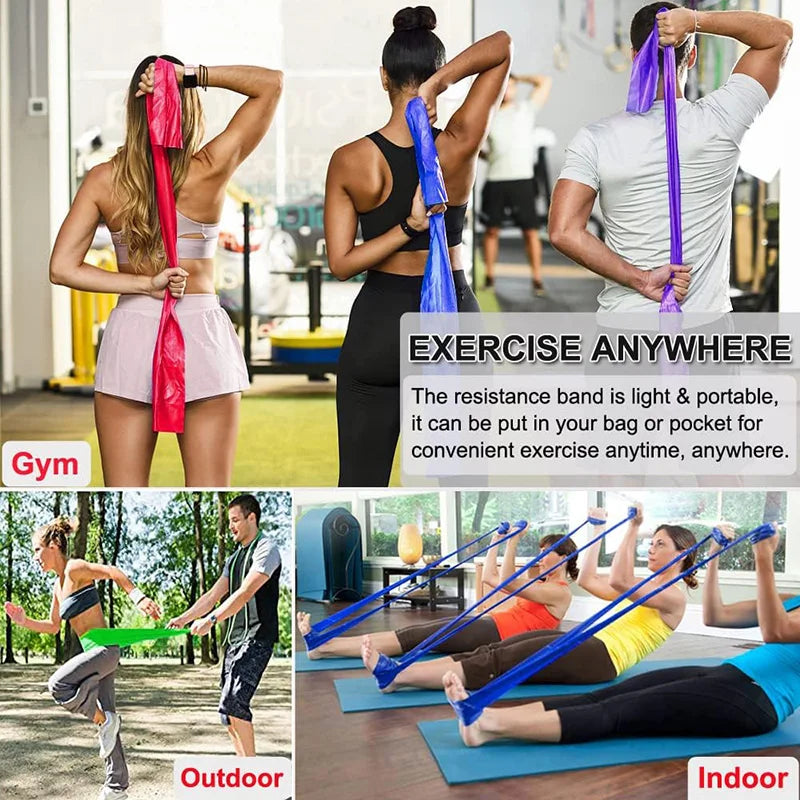 Bandes de résistance élastiques – set fitness – lot de 4