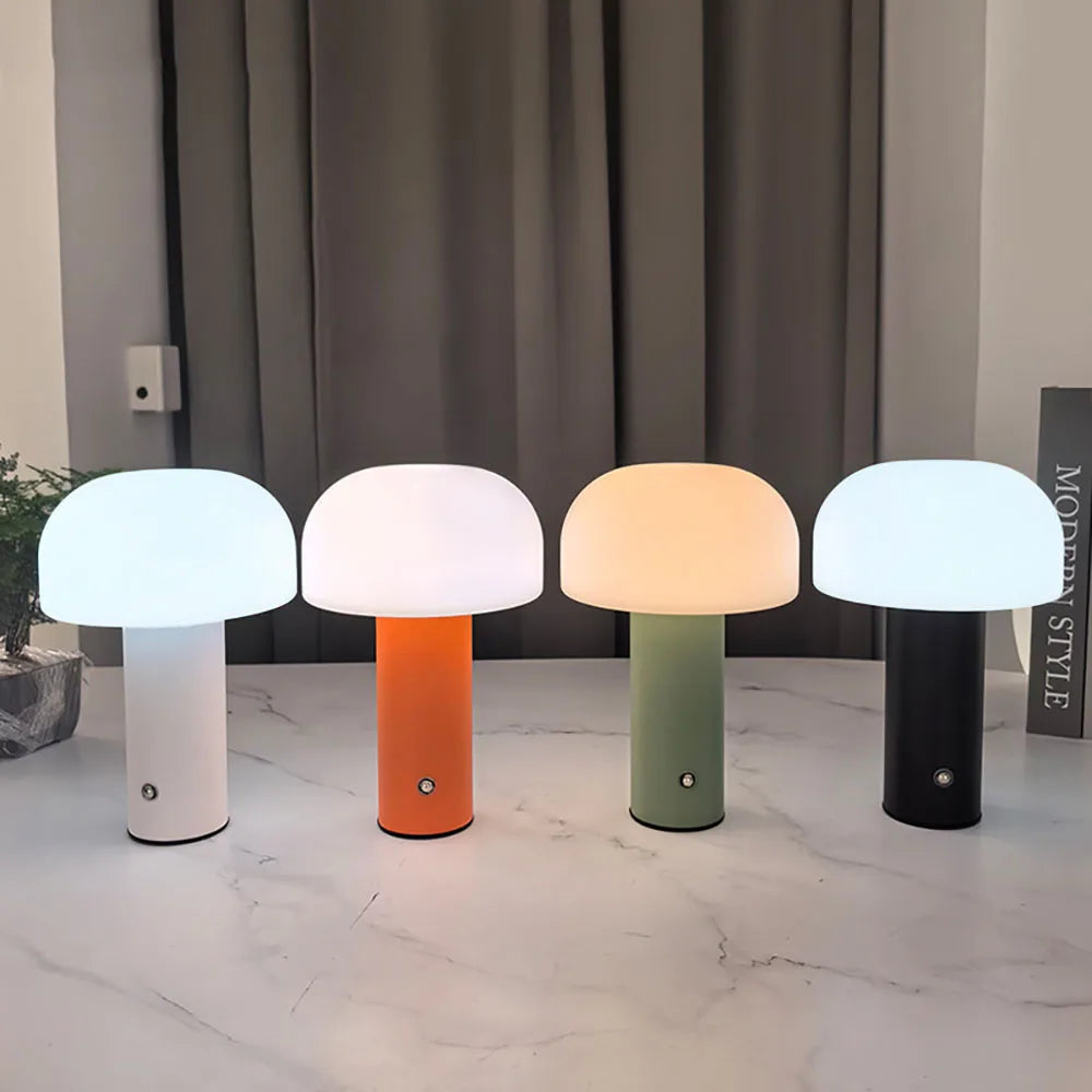 Lampe champignon LED 3 couleurs – lampe d'ambiance rechargeable