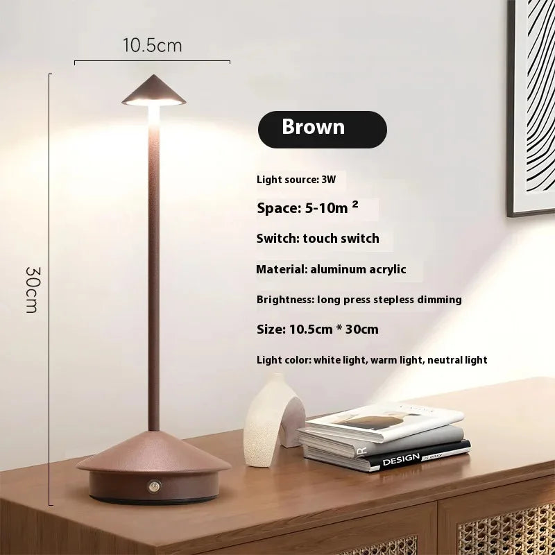 Lampe de table LED sans fil rechargeable – lumière d'ambiance USB
