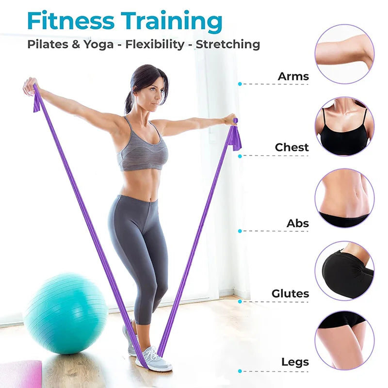 Bandes de résistance élastiques – set fitness – lot de 4
