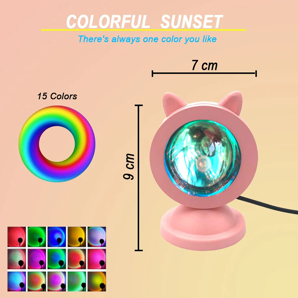 Lampe coucher de soleil – veilleuse d'ambiance USB