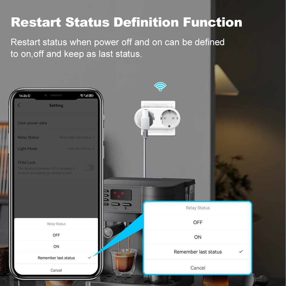 Prise connectée WiFi – suivi de consommation
