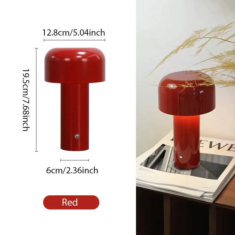 Lampe champignon LED sans fil – veilleuse tactile rechargeable