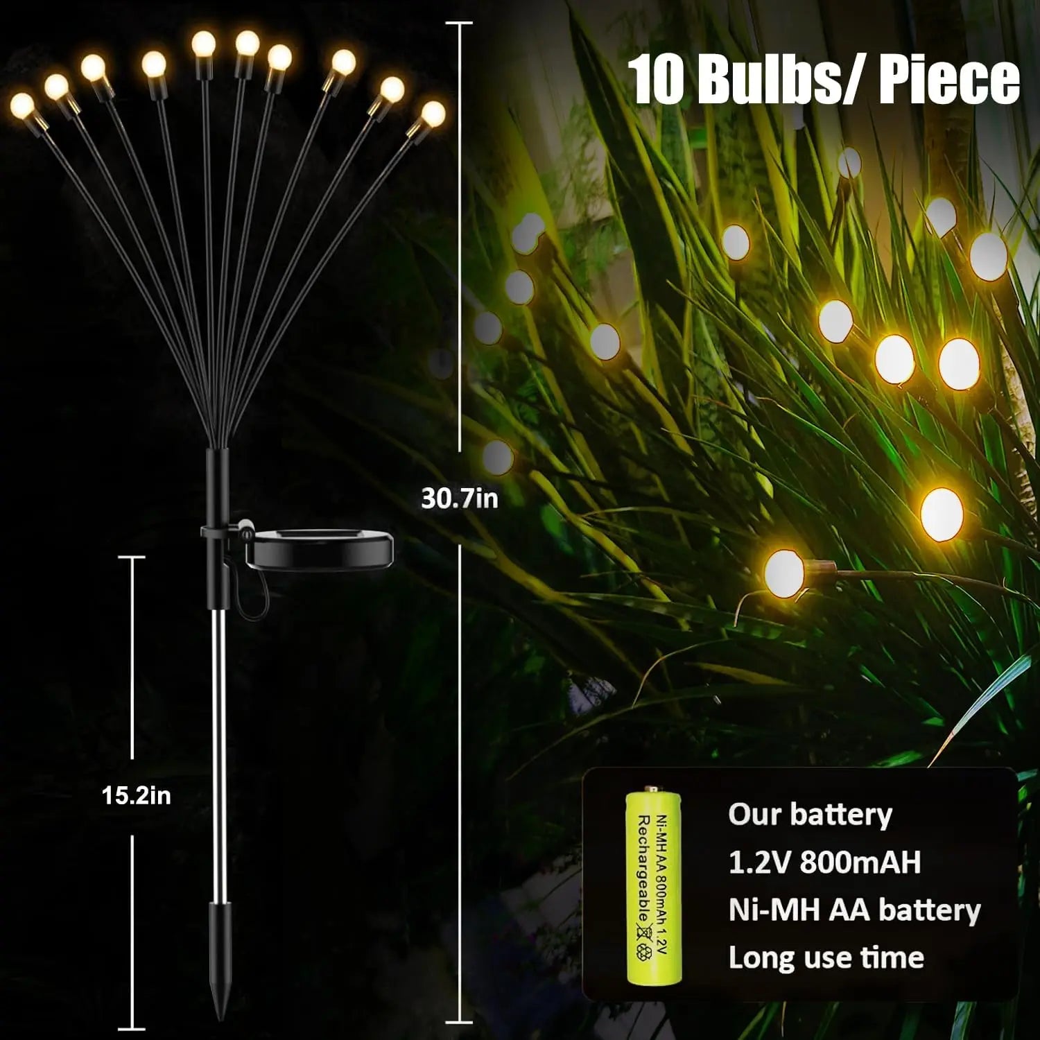 Éclairage solaire de jardin – étanche & sans fil