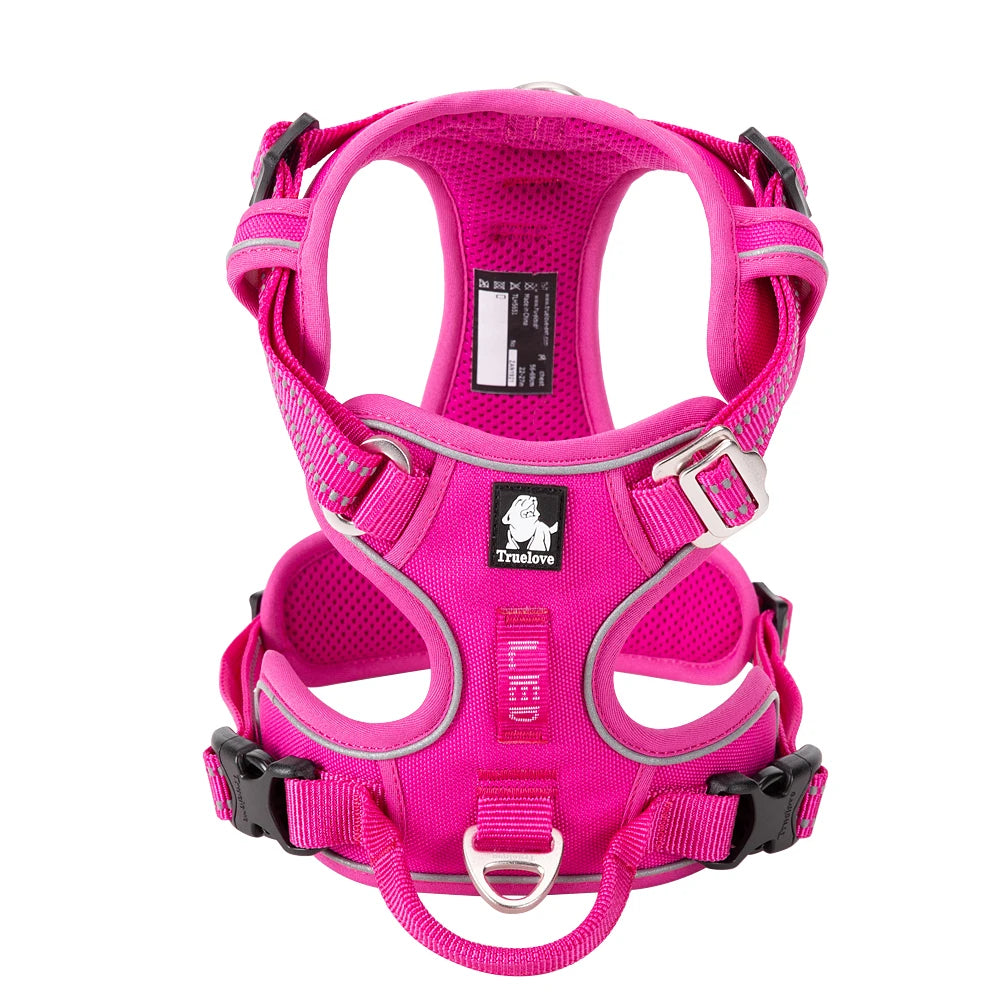 Harnais anti-traction réglable pour chien + laisse