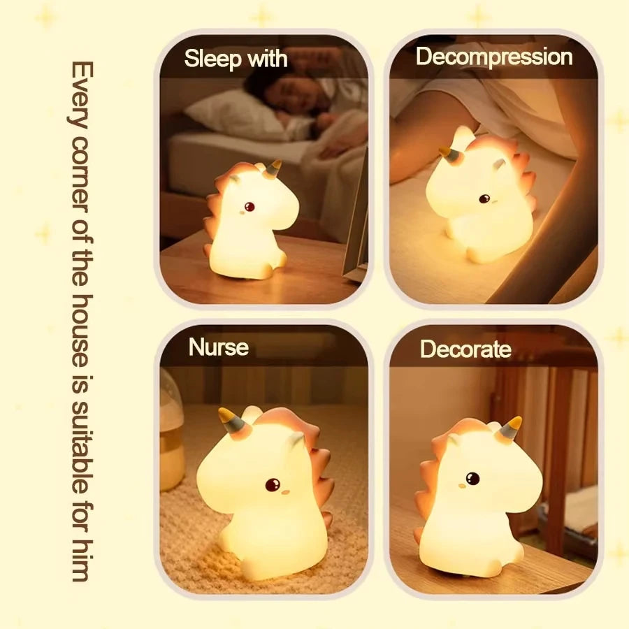 Veilleuse enfant en silicone – animal lumineux tactile
