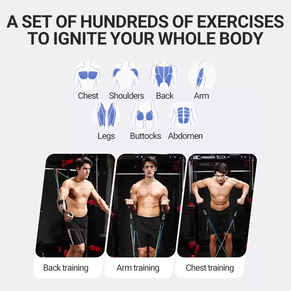 Bandes de résistance élastiques – set fitness – lot de 14