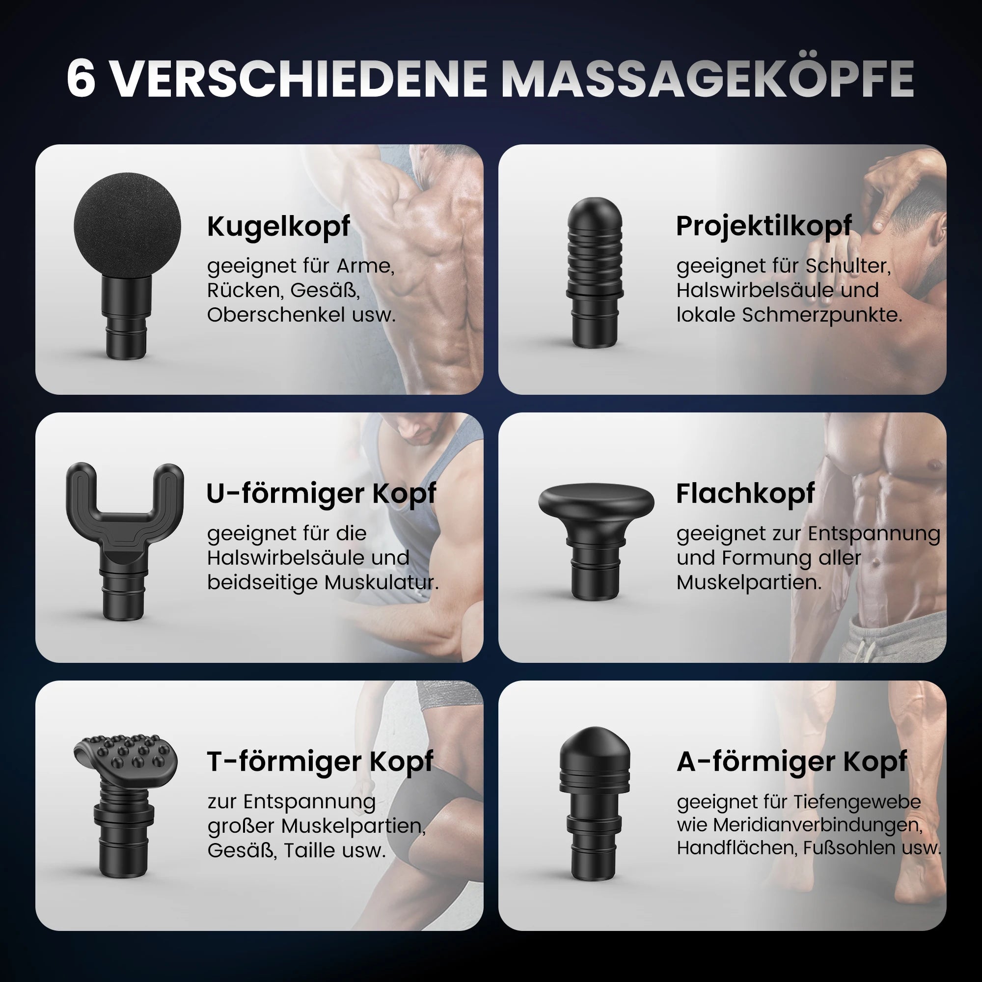 Pistolet de massage électrique – récupération – lot de 6