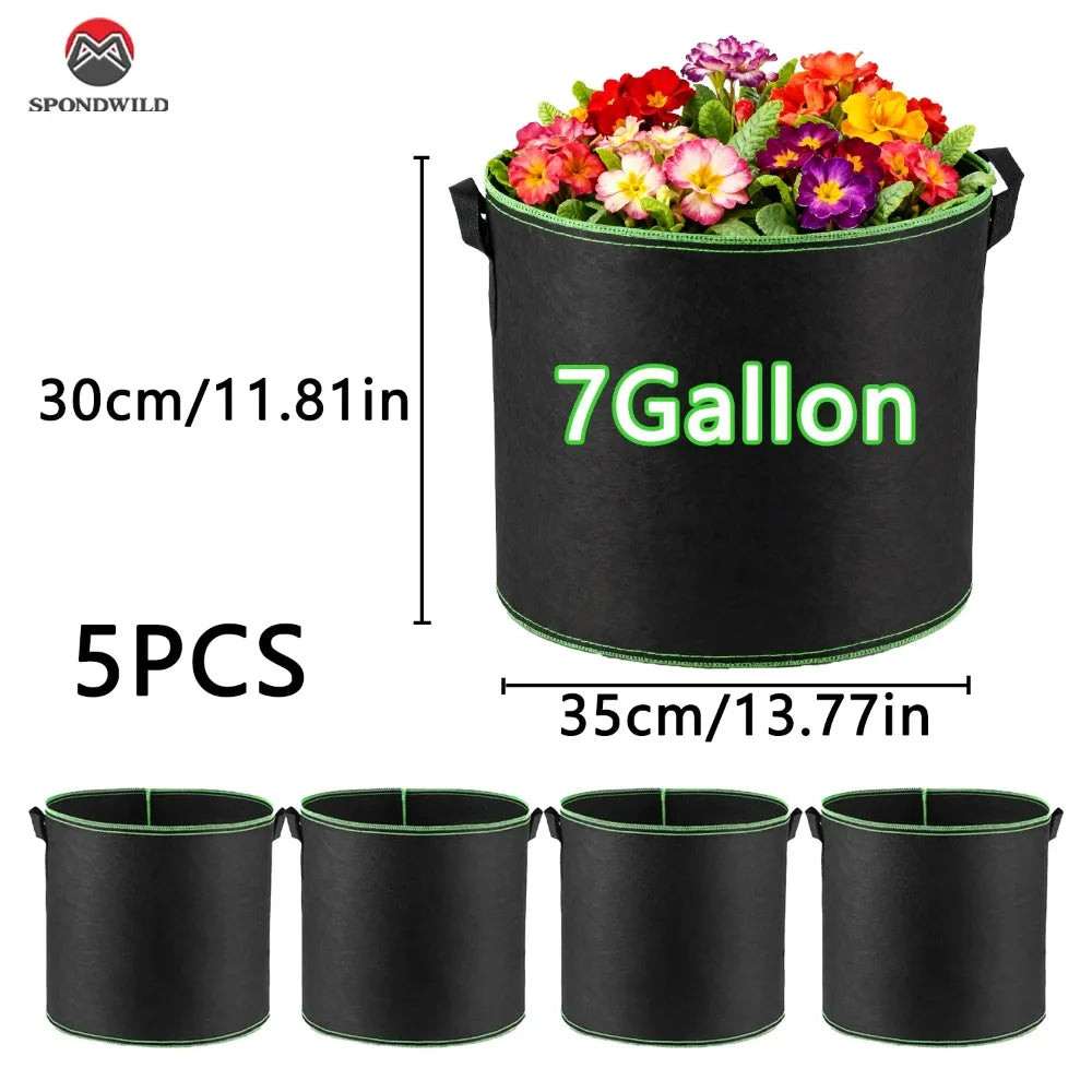 Sacs de culture en feutre – potager – lot de 5