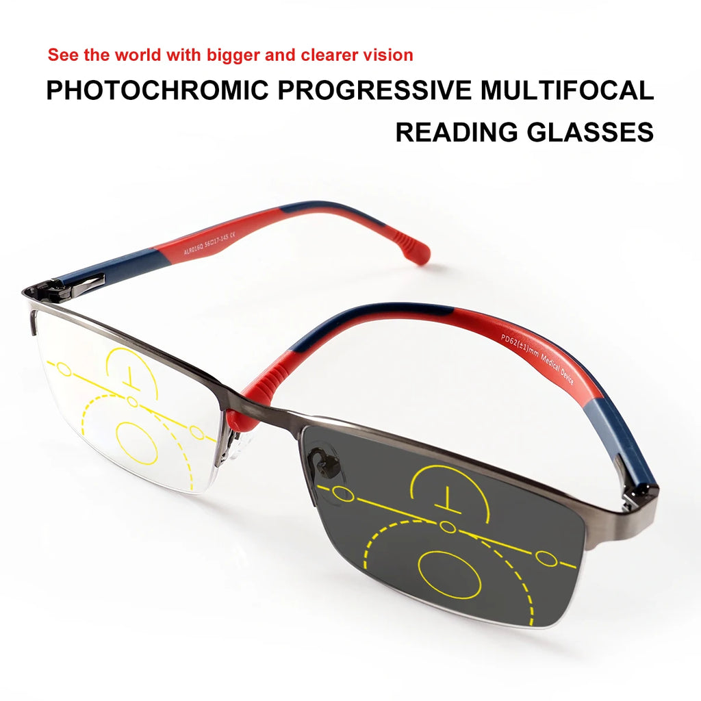 Lunettes de lecture multifocales anti-lumière bleue