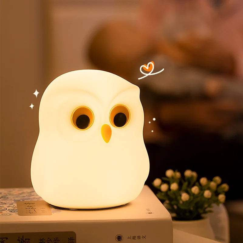 Veilleuse enfant en silicone – animal lumineux tactile – RGB