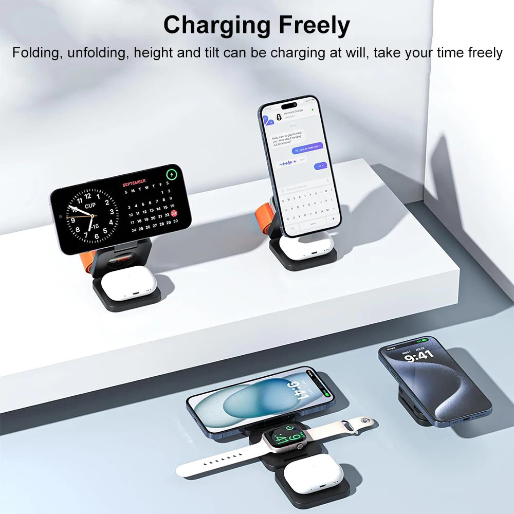 Station de charge sans fil 3-en-1