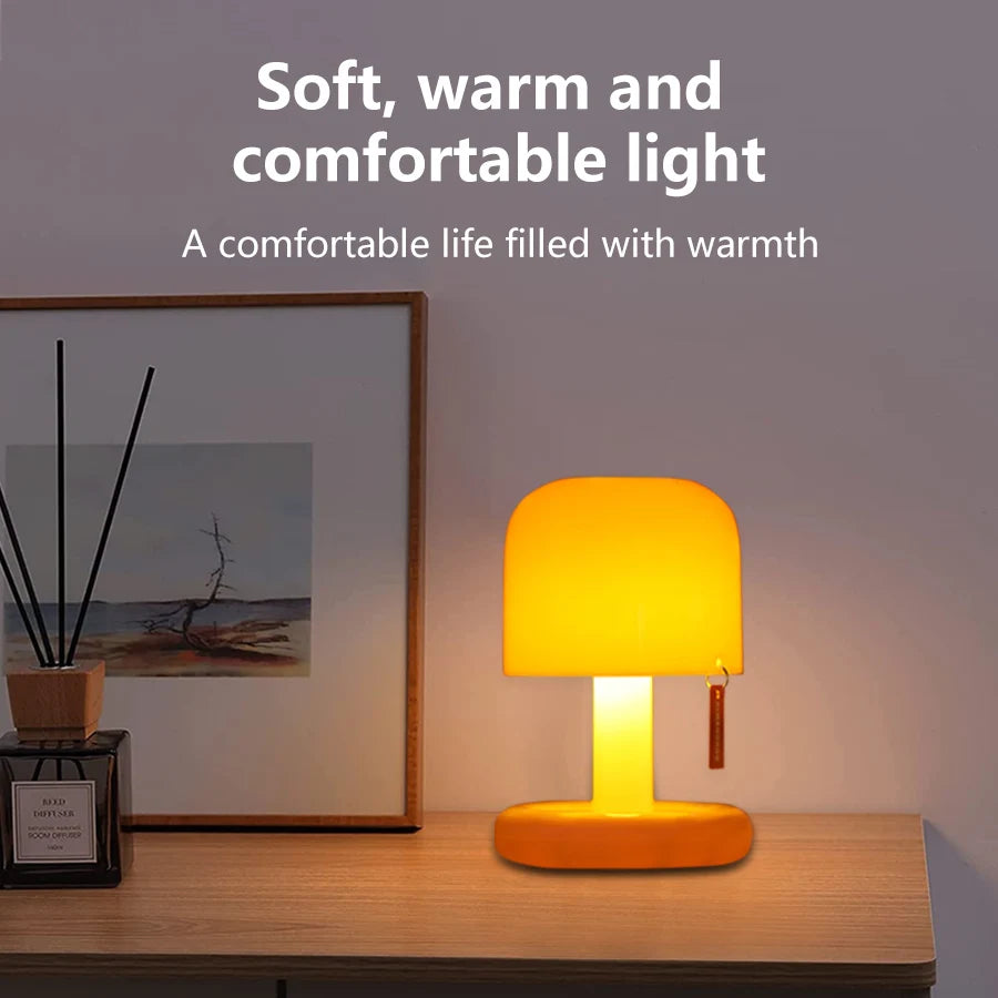 Veilleuse champignon coucher de soleil – lampe LED rechargeable USB