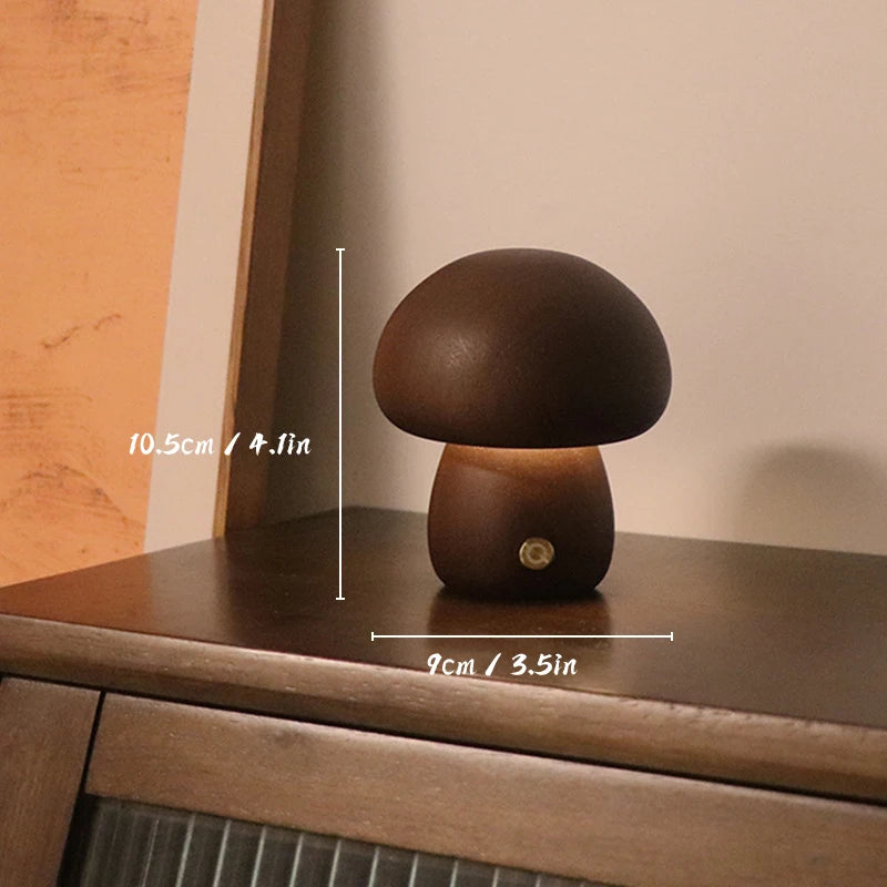 Lampe champignon LED sans fil – veilleuse d'ambiance rechargeable (USB-C)