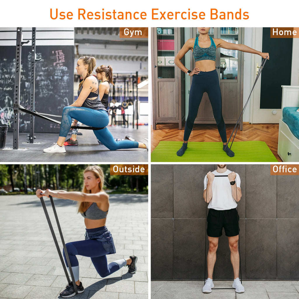 Bandes de résistance élastiques – set fitness