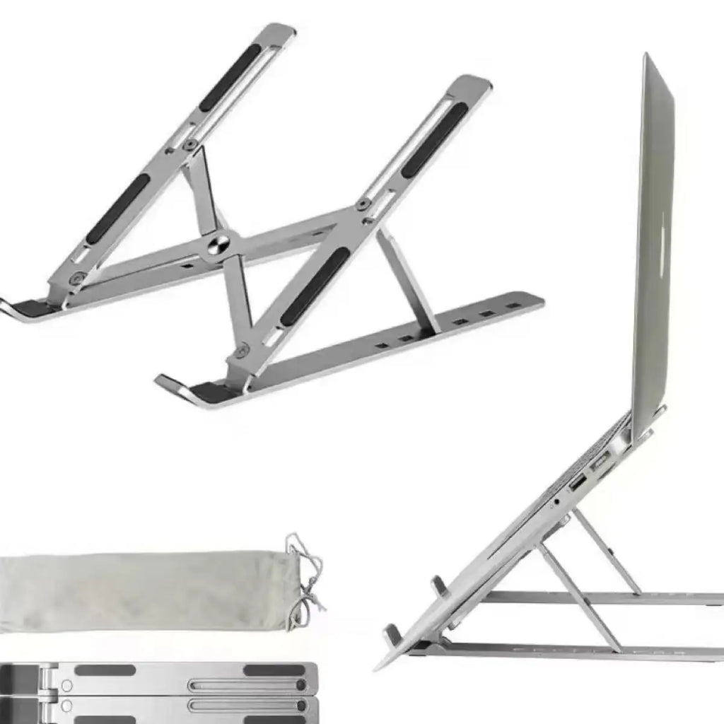 Support PC portable en aluminium pliable