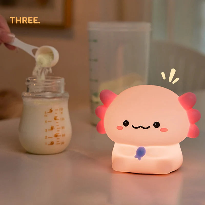 Veilleuse bébé en silicone – lumière douce tactile