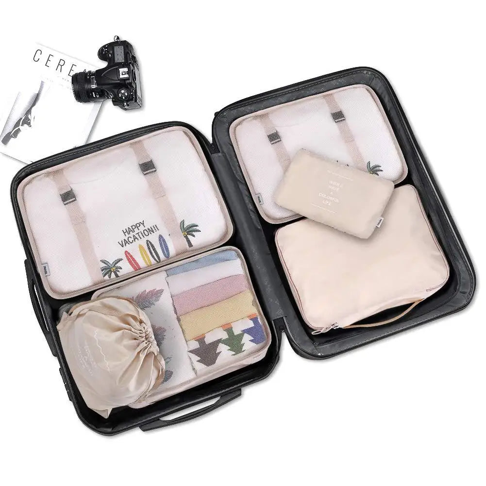 Cubes de rangement de voyage à compression – lot de 7