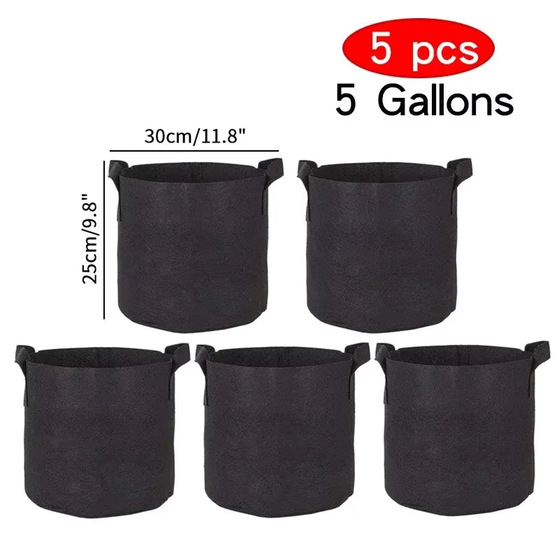 Sacs de culture en feutre – potager – lot de 5