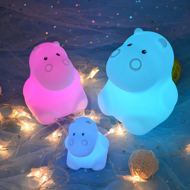 Veilleuse bébé en silicone – lumière douce tactile