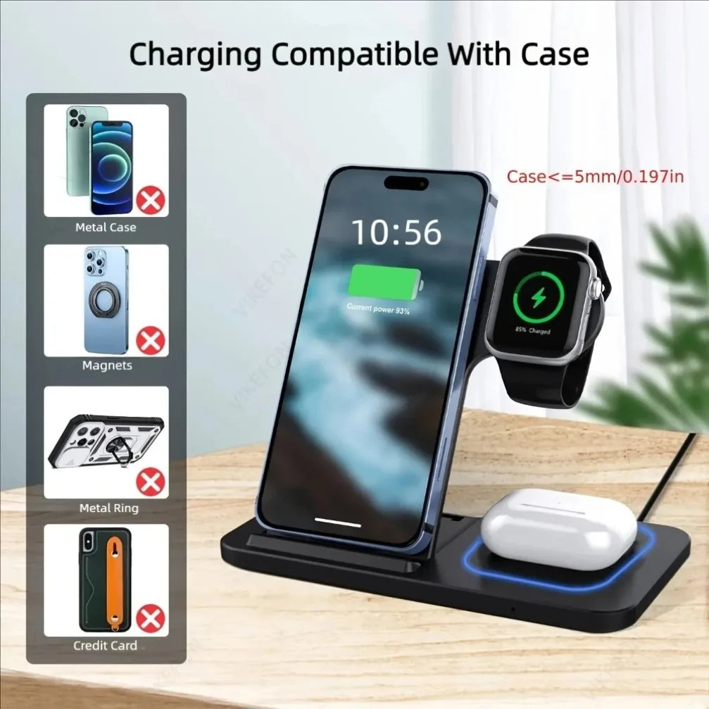 Station de charge sans fil 3-en-1