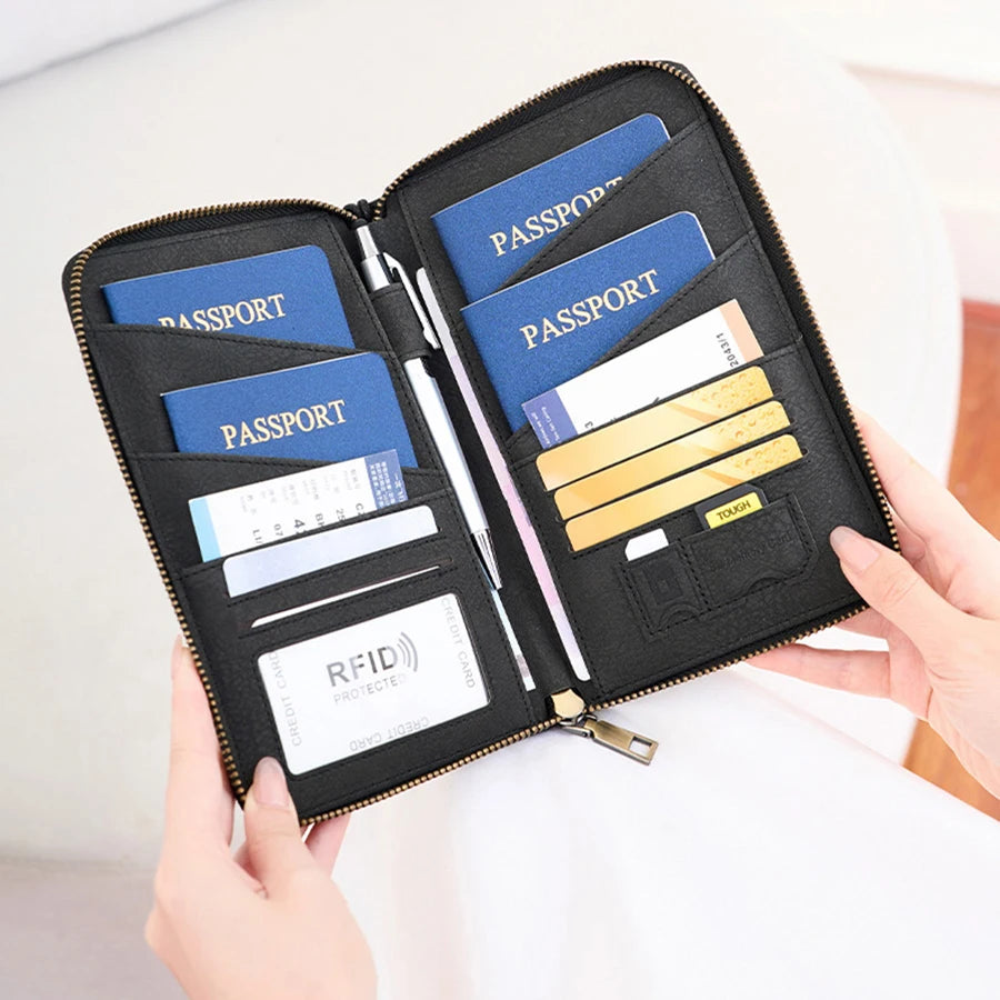 Pochette passeport anti-RFID – tour de cou