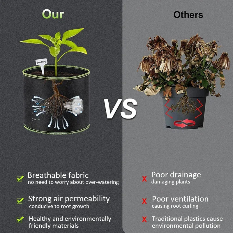 Sacs de culture en feutre – potager