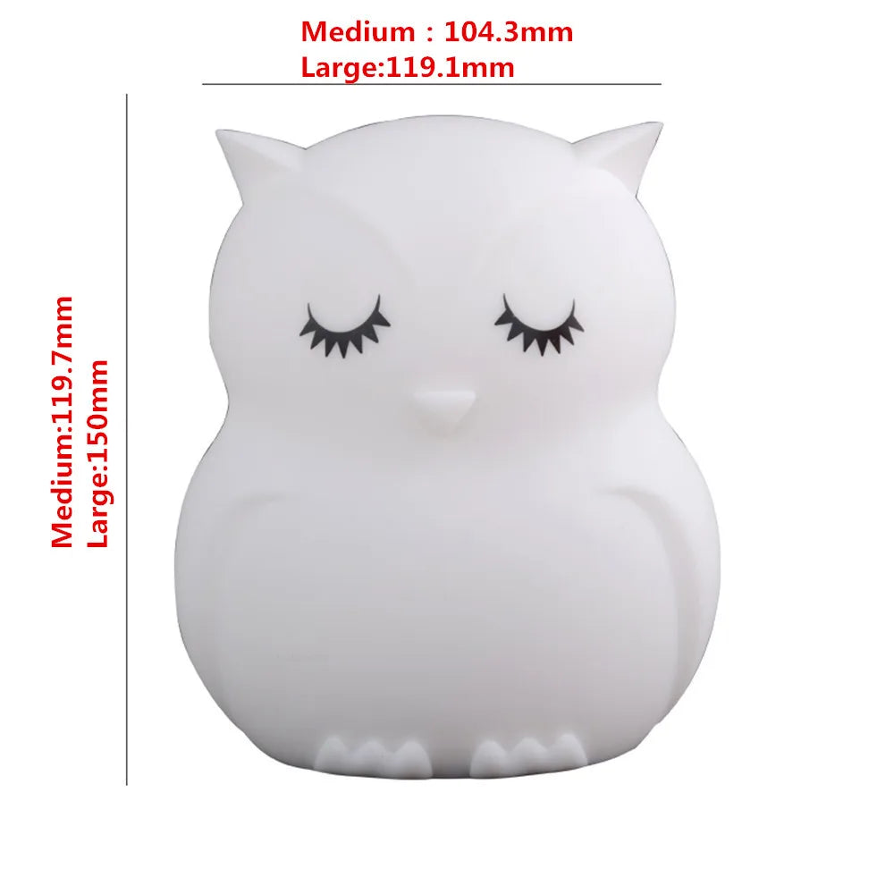 Veilleuse bébé en silicone – lumière douce tactile – télécommande