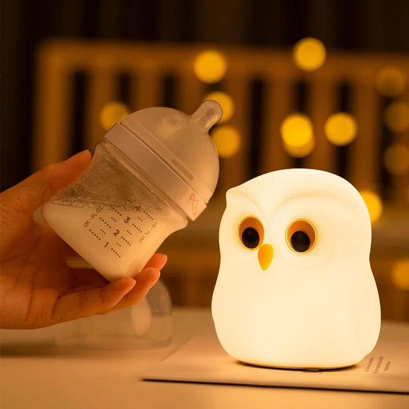 Veilleuse bébé en silicone – lumière douce tactile – RGB