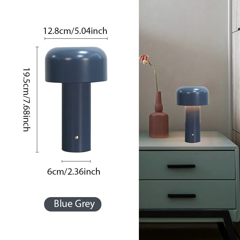 Lampe champignon LED sans fil – veilleuse tactile rechargeable