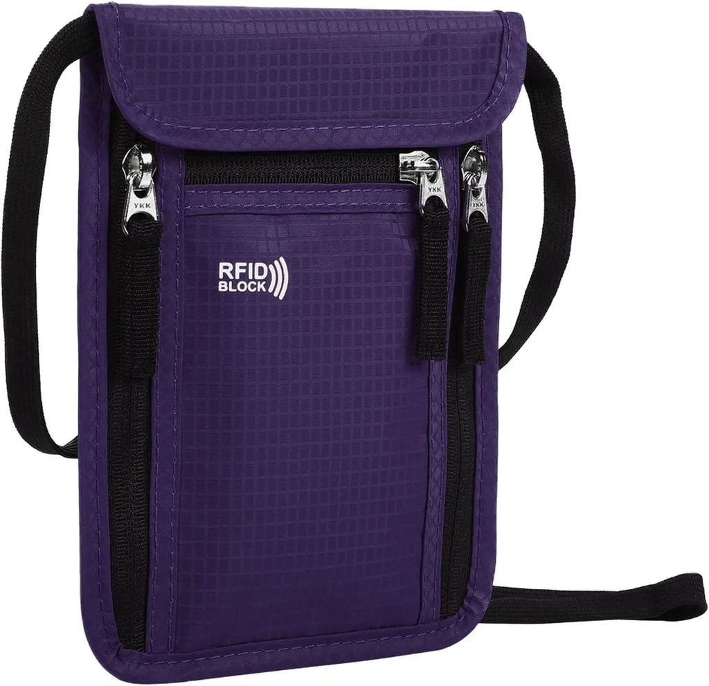 Pochette passeport anti-RFID – tour de cou