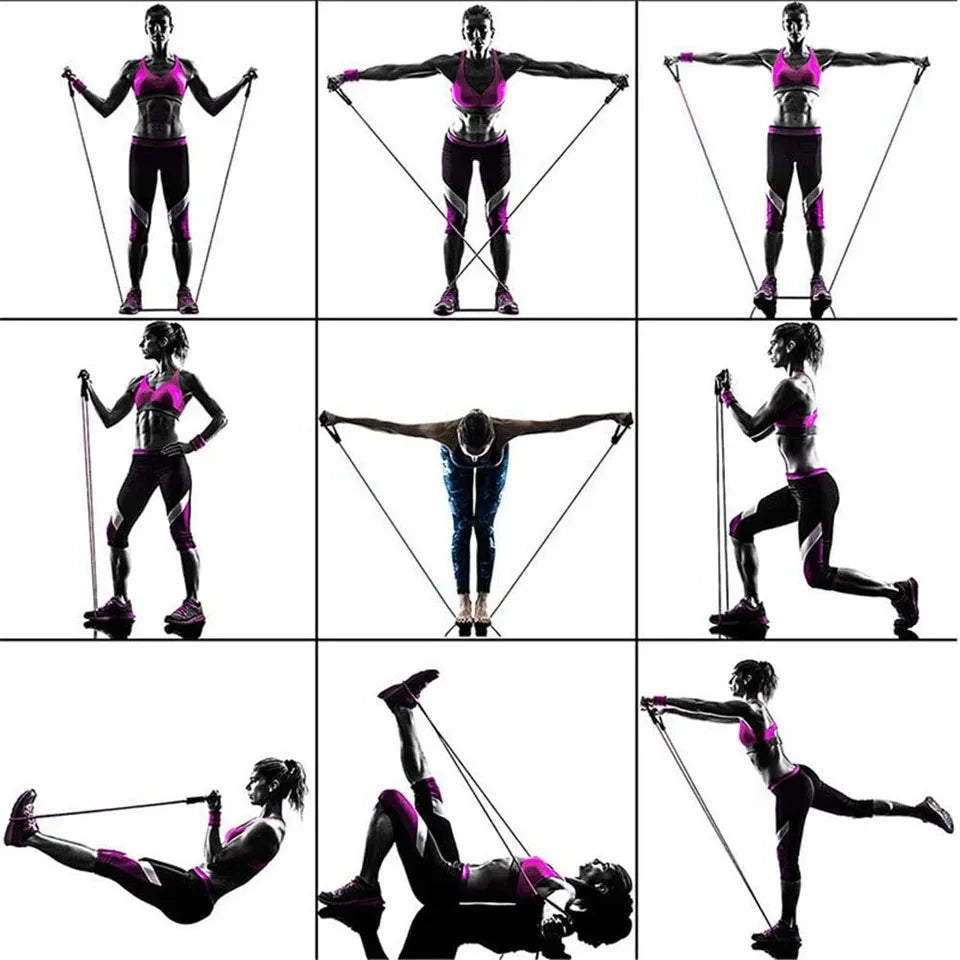 Bandes de résistance élastiques – set fitness – lot de 11