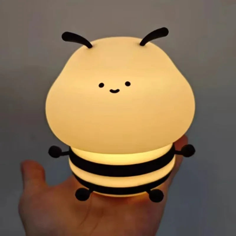 Veilleuse bébé en silicone – lumière douce tactile