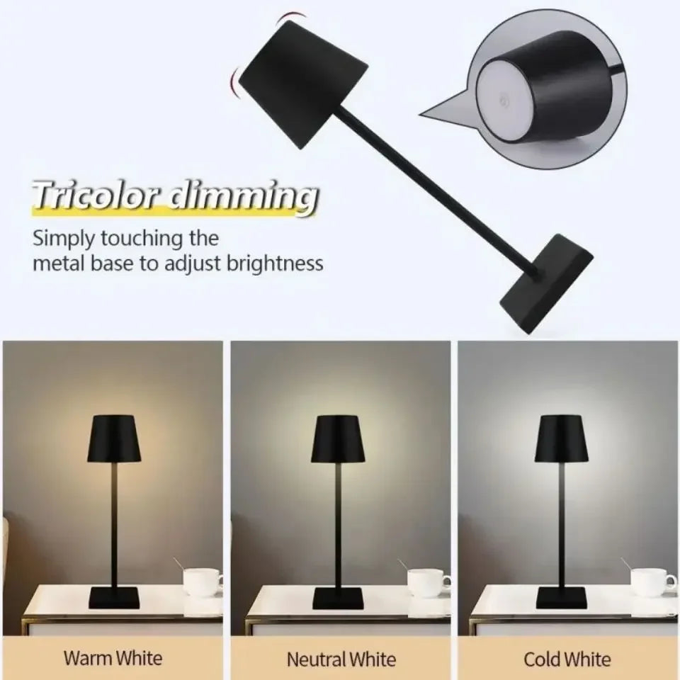 Lampe de table LED sans fil rechargeable – veilleuse d'ambiance rechargeable