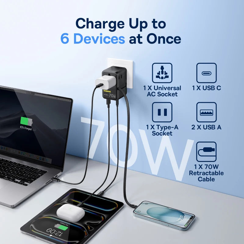 Station de charge sans fil 3-en-1 – USB-C