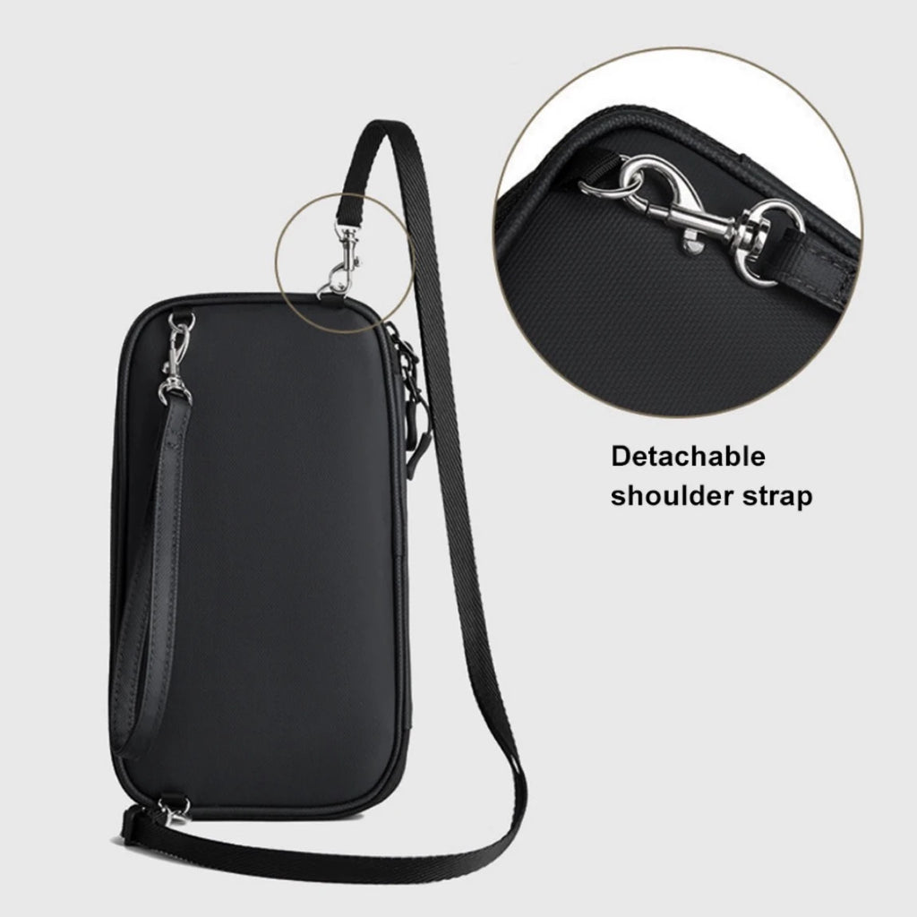 Pochette passeport anti-RFID – tour de cou