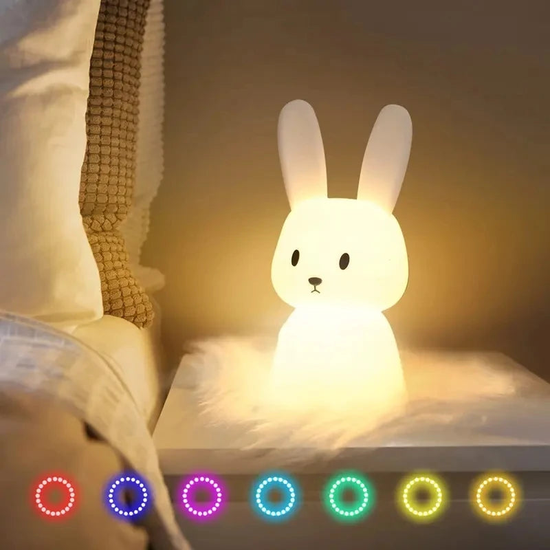 Veilleuse bébé en silicone – lumière douce tactile