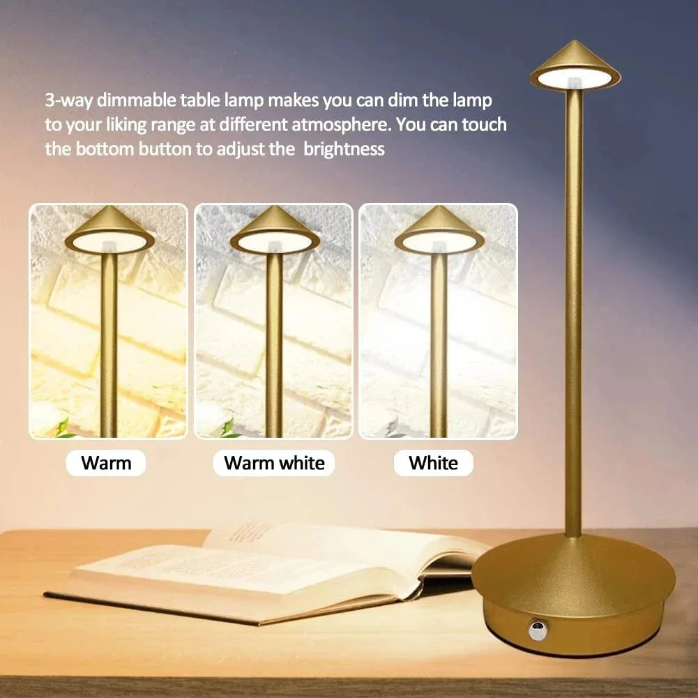 Lampe de table LED sans fil rechargeable – lumière d'ambiance USB
