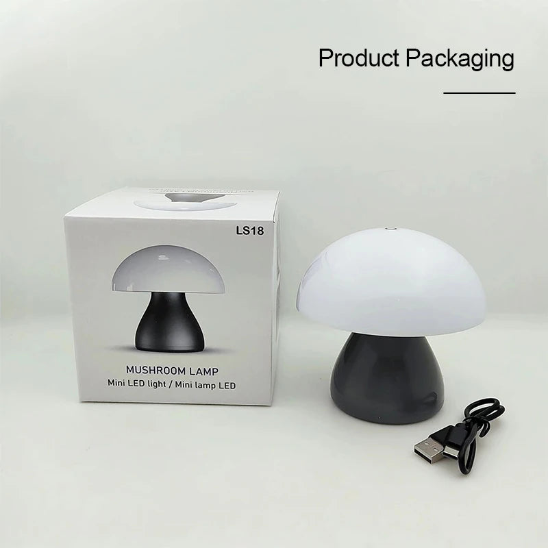 Lampe champignon LED sans fil – veilleuse tactile rechargeable