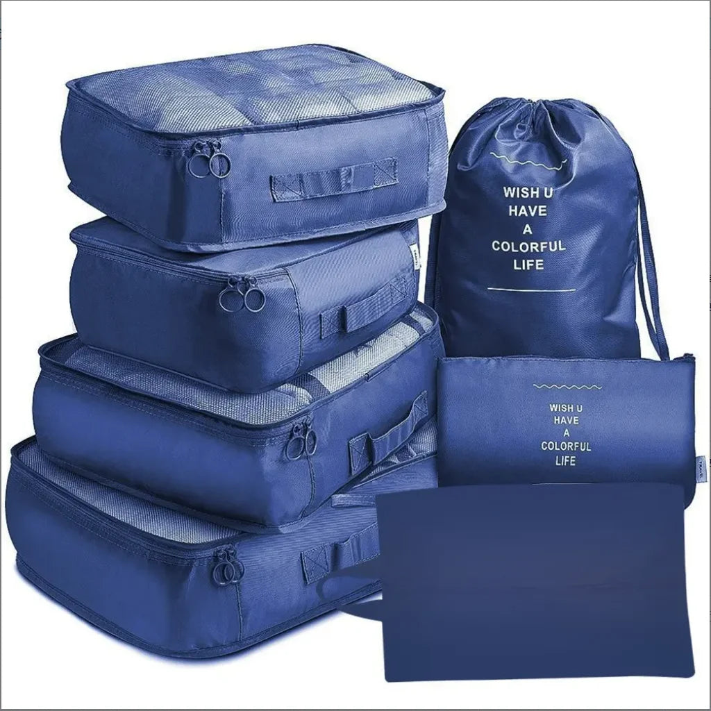 Cubes de rangement de voyage à compression – lot de 7
