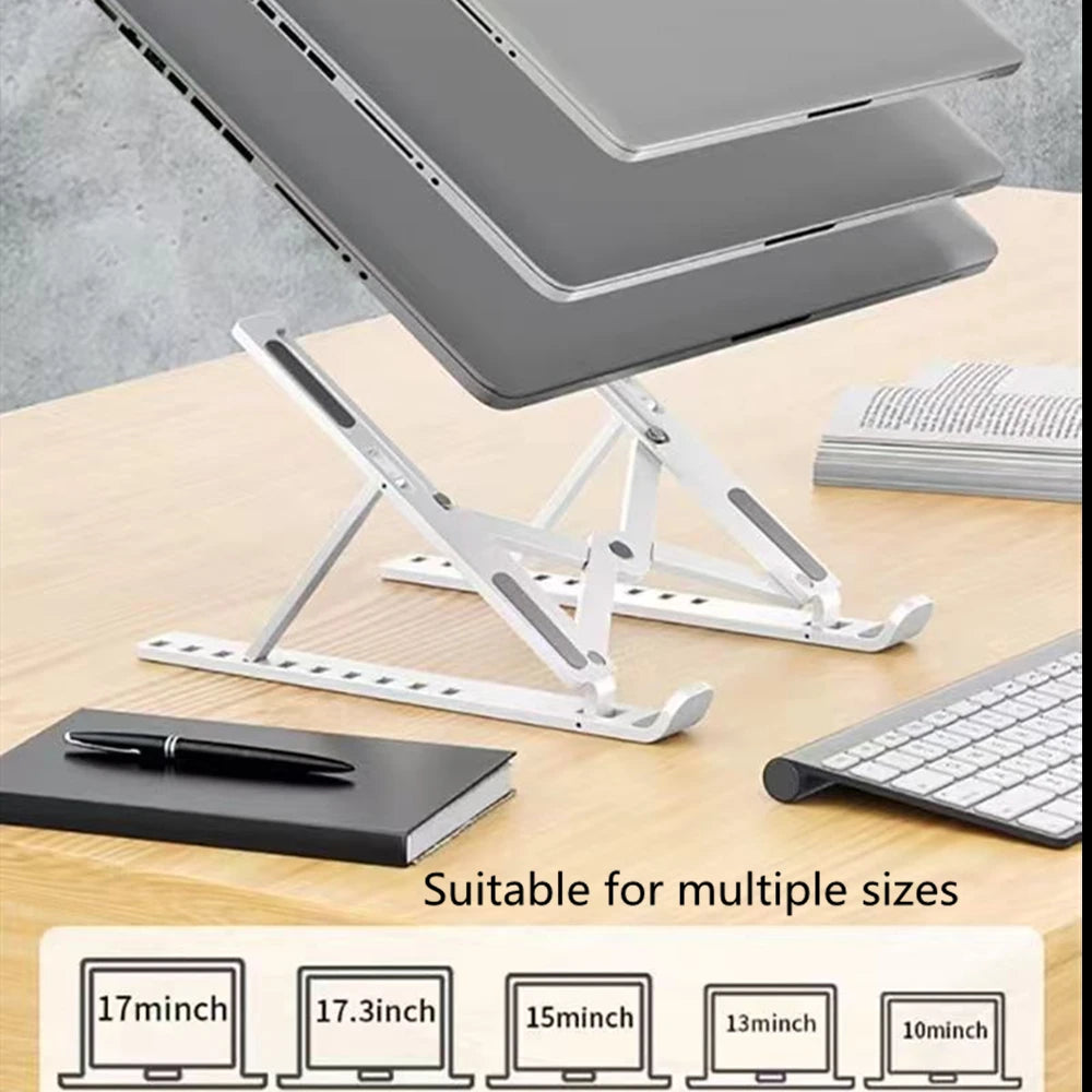 Support PC portable en aluminium pliable