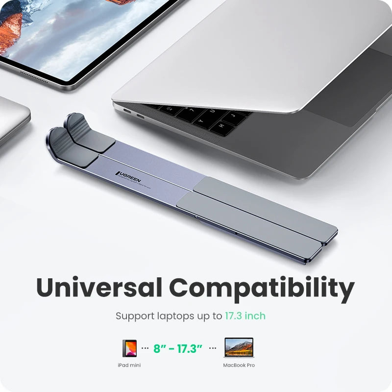 Support PC portable en aluminium pliable