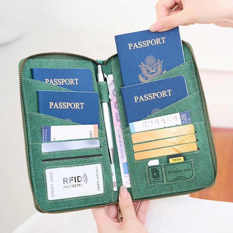 Pochette passeport anti-RFID – tour de cou