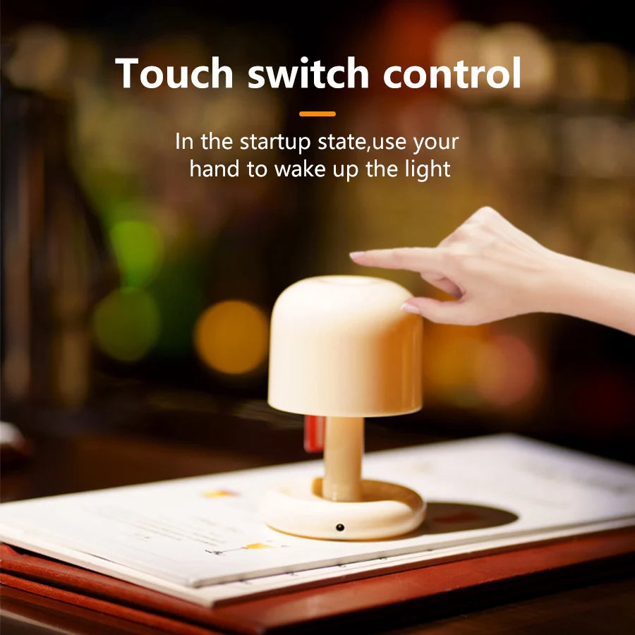 Veilleuse champignon coucher de soleil – lampe LED rechargeable USB