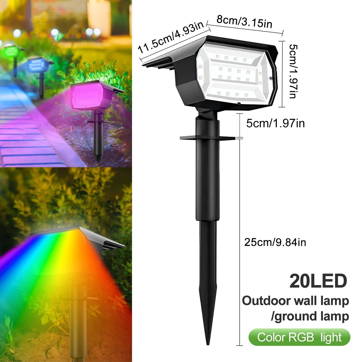 Éclairage solaire de jardin – étanche & sans fil