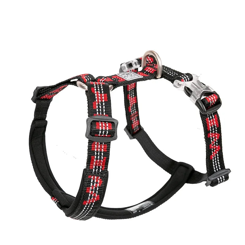Harnais anti-traction réglable pour chien + laisse