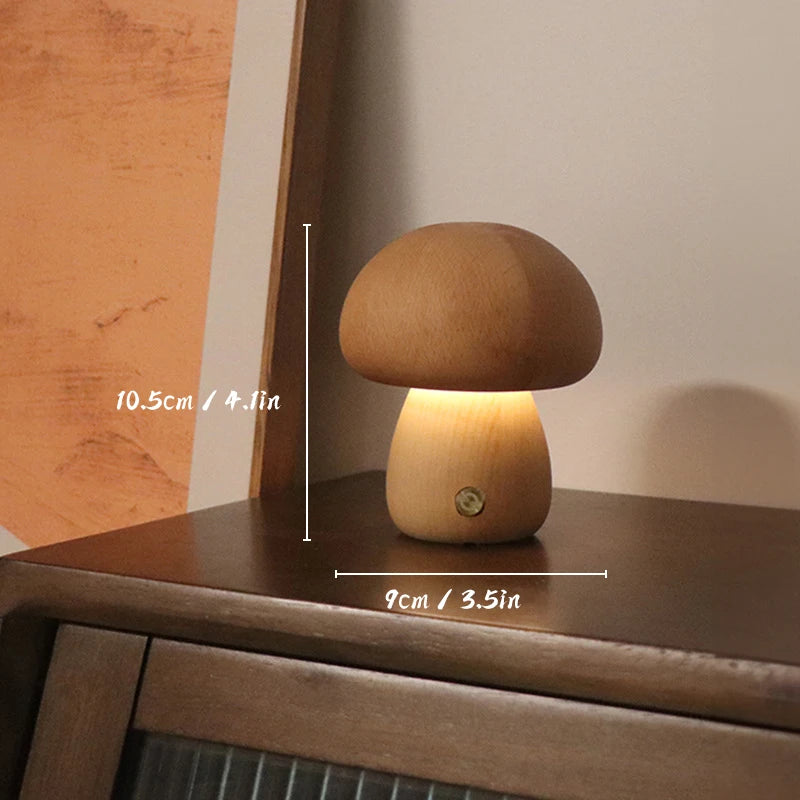 Lampe champignon LED sans fil – lampe de chevet tactile (USB-C)